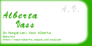alberta vass business card